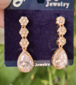 Rain drop diamond earring - Image 2