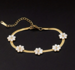 White flower chain Bracelet - Image 2