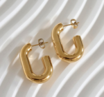 Chunky Elongated Small hoops