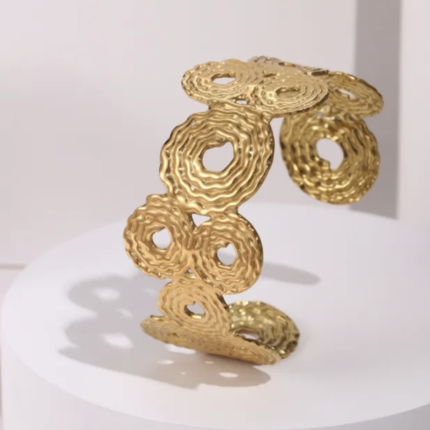 Spiral broad bracelet