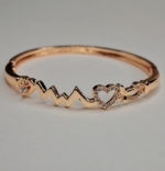 Heart and beat thin kada bracelet