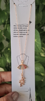 Couple Holding Umbrella Chain Pendent