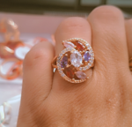 Big colourful diamond ring