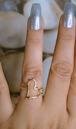 Big n mini hearts ring - Image 2