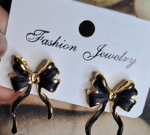 Black Bow Earring - Image 2