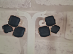 Black and gold statement studs - Image 2