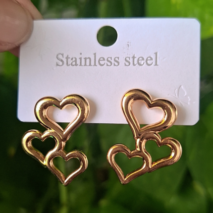 Golden Hearts Earring