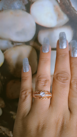 Heart shaped layered ring - Image 2