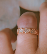 Mini hearts ring