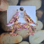Twin butterfly colourful earring