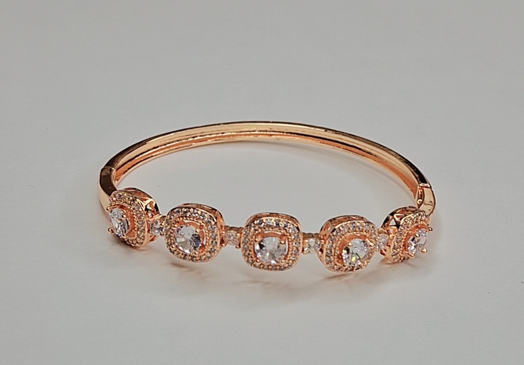 Snapchat-169324105 Diamond studded kada bracelet CZ - Image 1