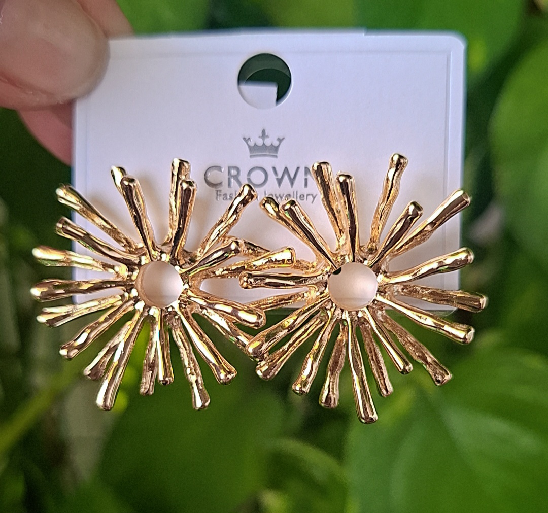 Snapchat-1697459340 Big Statement Flower Earring - Image 1