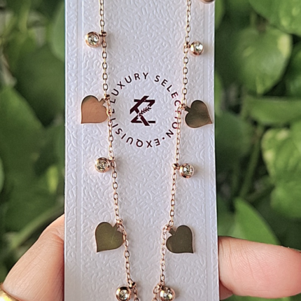 Heart charms chain