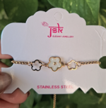 White Flower chain bracelet - Image 3