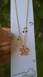 Orange Butterfly  chain pendent