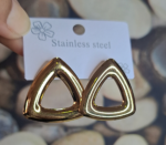 Golden triangle earrings