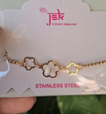 White Flower chain bracelet