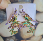 Twin butterfly colourful earrings