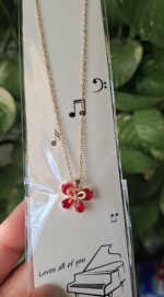 Red butterfly chain pendent - Image 3