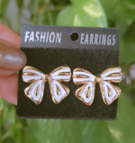White butterfly earring