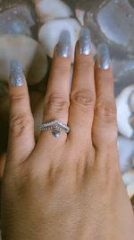 Double layred ring with heart - Image 2