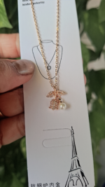 Golden fallen Rose Chain Pendent