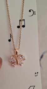 White Stone Butterfly Chain Pendent