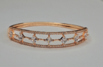 Diamond shaped CZ  kada bracelet - Image 2
