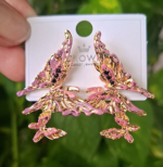 Twin butterfly colourful earring - Image 2