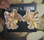 white flower earring