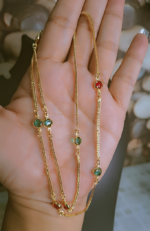 Small round colourful stone rings