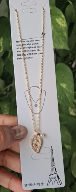 Golden Leaf Chain Pendent