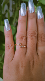 Two small hearts ring