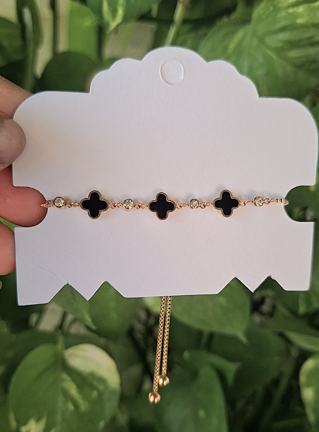 Snapchat-853877274 3 Mini Clover chain bracelet - Image 1