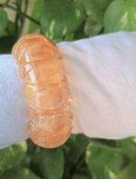 Peach resin adjustable bracelet