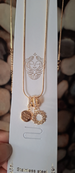 Beautiful diamond star ring charm neckpiece