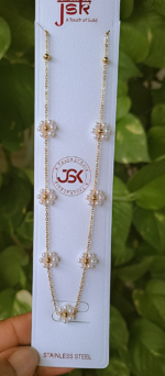 Flower charms neckpiece