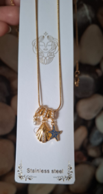 seashell and star charms neckpiece